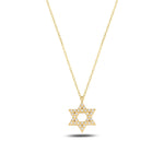 Load image into Gallery viewer, 14k gold Classic Star of David necklace
