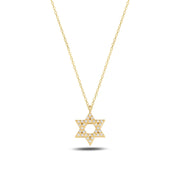 14k gold Classic Star of David necklace
