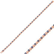 14k gold Tennis bracelet lucky eye