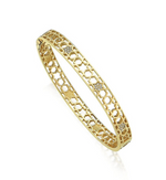 Load image into Gallery viewer, 14k gold skeleton bangle
