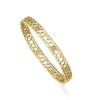 14k gold Honeycomb bangle