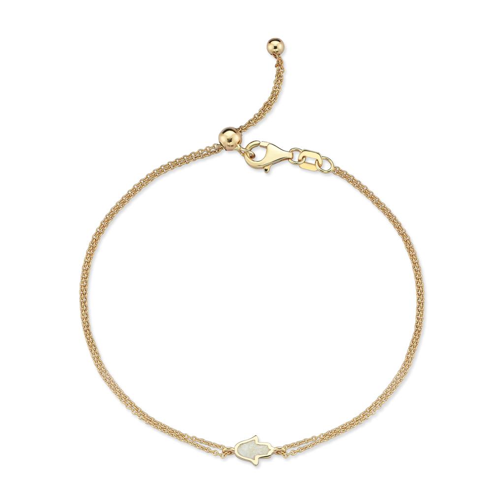 Mystic Gold Hamsa Enamel Bracelet