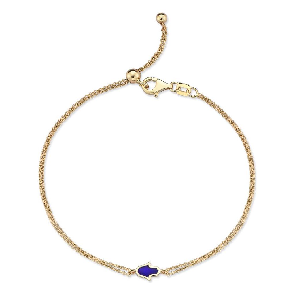 Mystic Gold Hamsa Enamel Bracelet