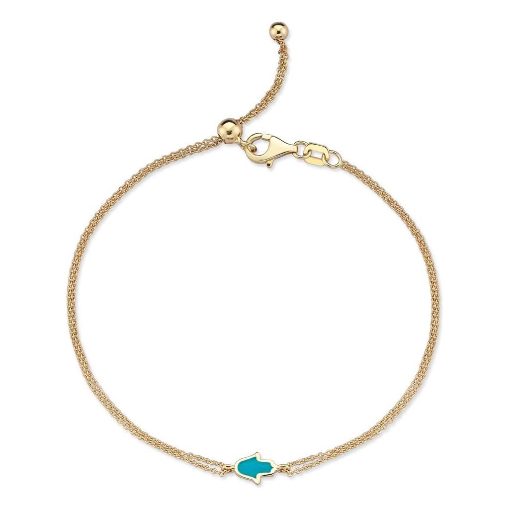 Mystic Gold Hamsa Enamel Bracelet