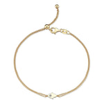 Load image into Gallery viewer, 14k gold Mystic Gold &amp; Single Diamond Hamsa Bracelet
