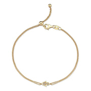 14k gold Mystic Gold, Full Diamond Hamsa Bracelet