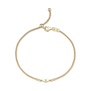 14k gold Mystic Gold & Single Diamond Eye Bracelet