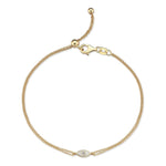 Load image into Gallery viewer, 14k gold Mystic Gold &amp; Single Diamond Eye Enamel bracelet
