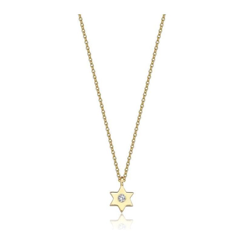 14k gold  Mystic Single Diamond Star of David