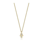 Load image into Gallery viewer, 14k gold  Mystic Gold, Full Diamond Hamsa Necklace
