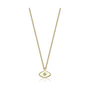 14k gold Mystic Gold & Single Diamond Eye Necklace