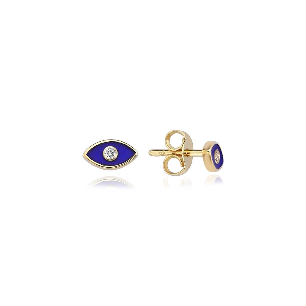 14k Gold lucky Eye Earring