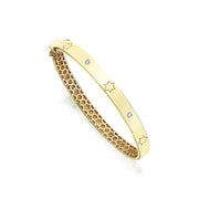 14k gold star of david bangle