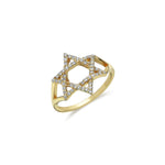 Load image into Gallery viewer, 14k gold star of david ring
