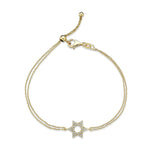 Load image into Gallery viewer, 14k gold Classic Star of David bracelet
