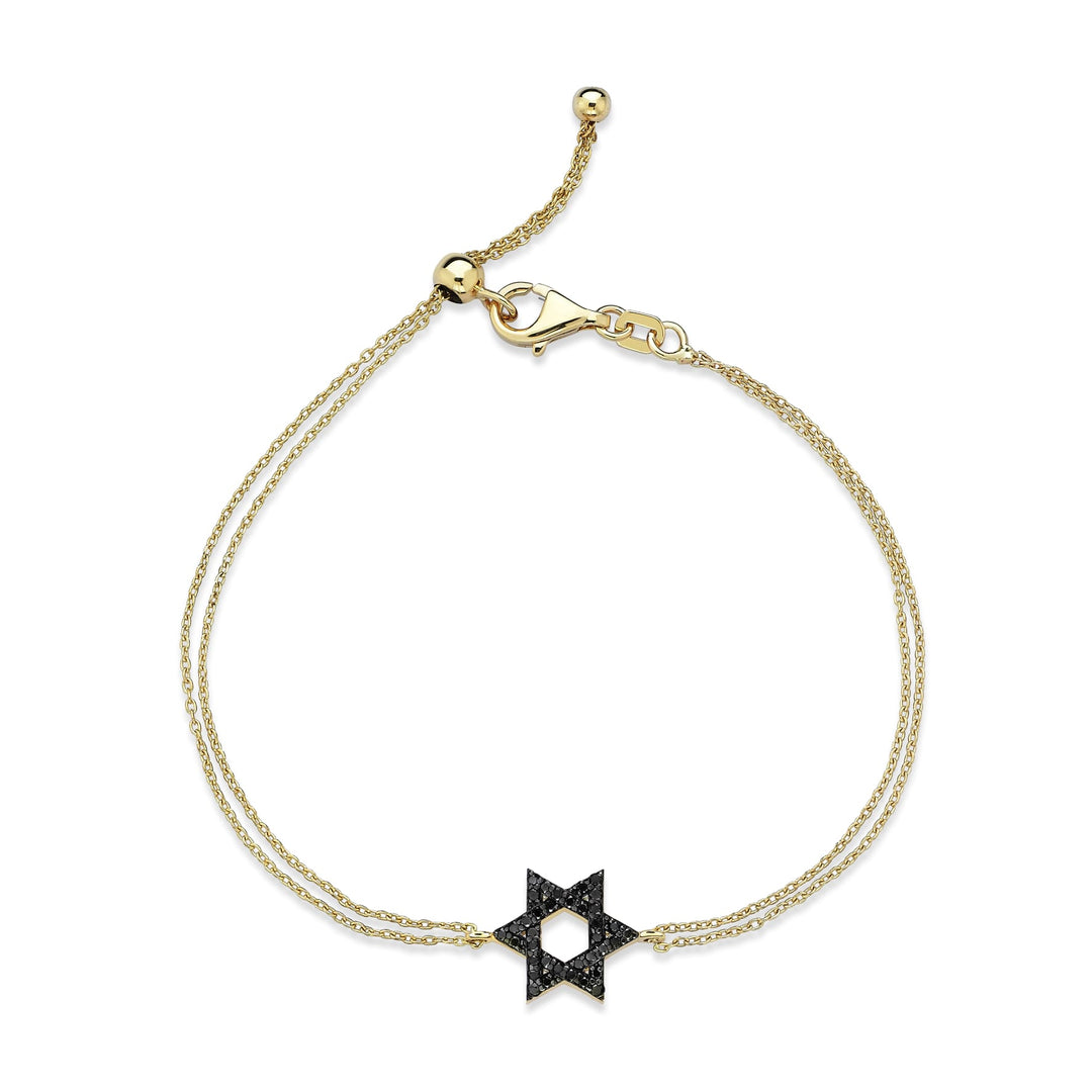 Classic star of David Black diamonds