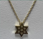 Load image into Gallery viewer, 14k gold skeleton Star of david Necklace

