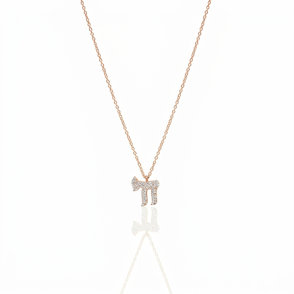 14k gold Large pavè diamonds Hai necklace