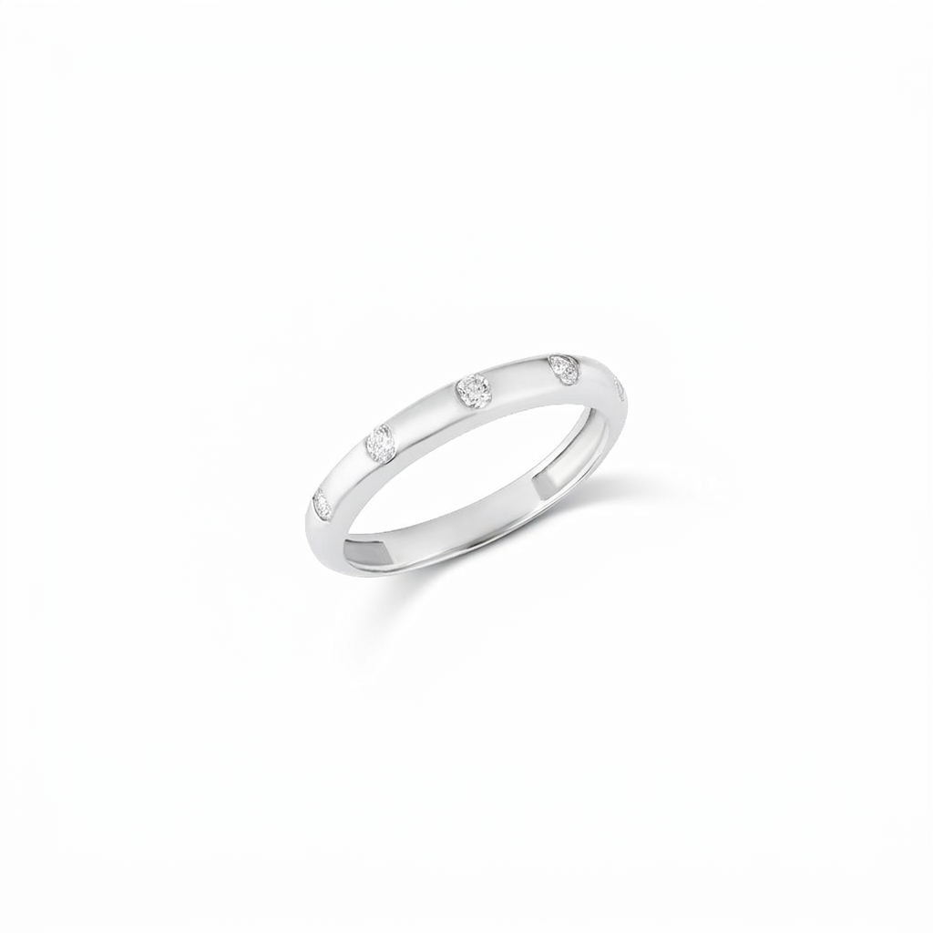 14k Gold Diamond Band Ring