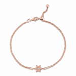 Load image into Gallery viewer, 14k gold 1cm single star of david bracelet