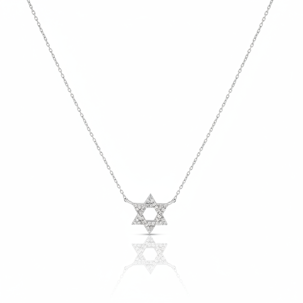 14k gold Classic Star of David necklace