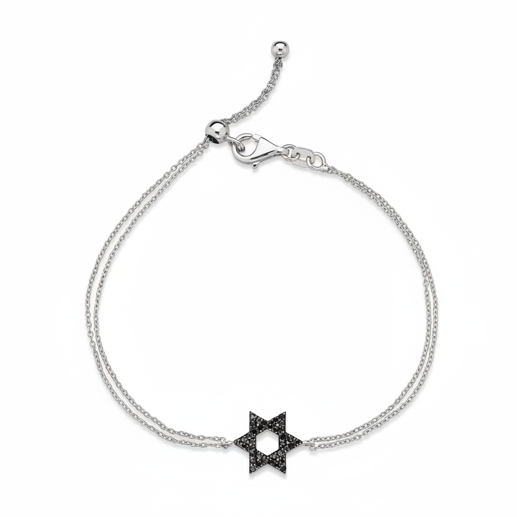 Classic star of David Black diamonds