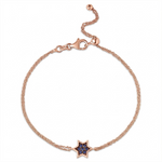 Load image into Gallery viewer, 14k gold 1cm full star of David Blue sapphire
