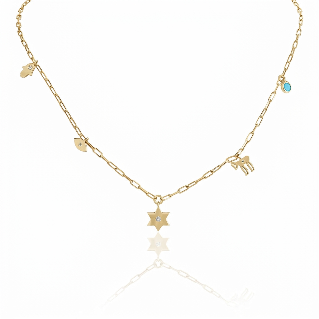 Single mystic paperclip necklace