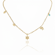 Single mystic paperclip necklace