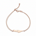 Load image into Gallery viewer, 14K Gold diamond Map of Israel bracelet