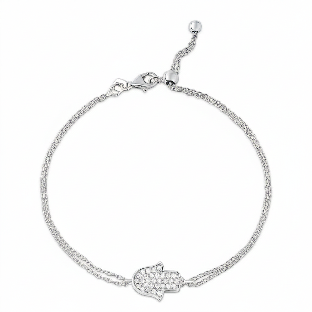 14K gold Large hamsa bracelet