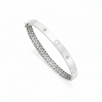 Load image into Gallery viewer, 14k gold star of david bangle
