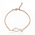 Load image into Gallery viewer, 14k gold Hollo map of Israel bracelet