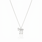 Load image into Gallery viewer, 14k gold large single diamod Hai necklace