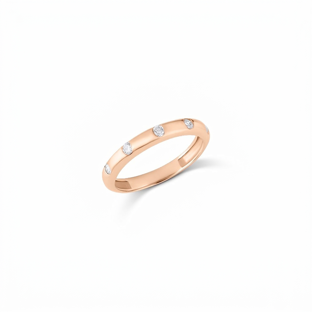 14k Gold Diamond Band Ring