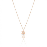 Load image into Gallery viewer, 14k gold 1cm Single Star of david necklace