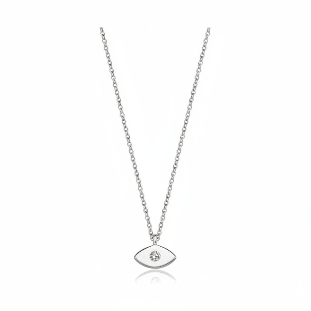 14k gold Mystic Gold & Single Diamond Eye Necklace
