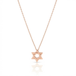 Load image into Gallery viewer, 14k gold large plain braided Thick star of david necklace