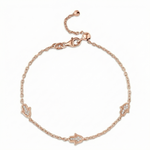 Load image into Gallery viewer, 14k gold  Mystic 3 charm full diamond hamsa bracelet
