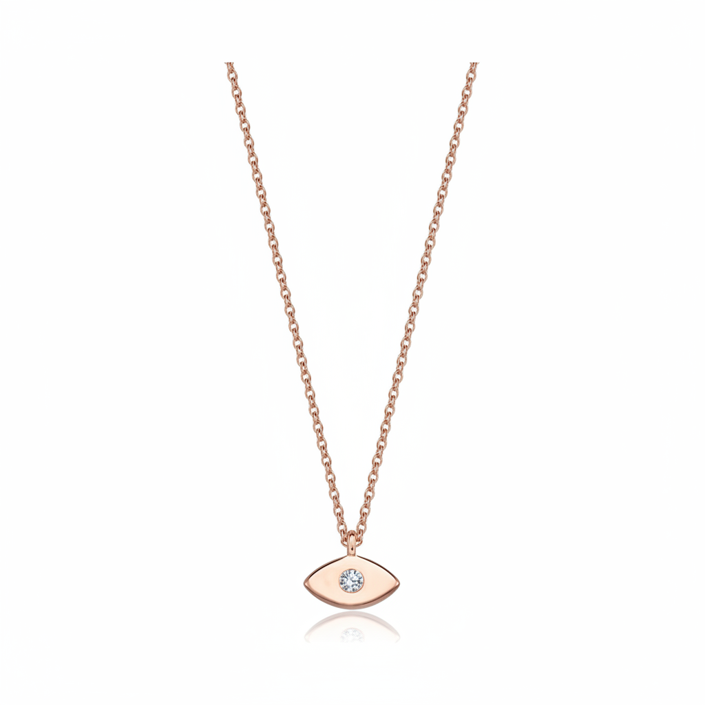 14k gold Mystic Gold & Single Diamond Eye Necklace