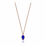 Load image into Gallery viewer, 14k gold Mystic Gold Hamsa Enamel Necklace