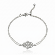 14K gold Honeycomb hamsa bracelet