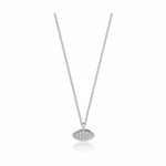 Load image into Gallery viewer, 14k gold Mystic Gold, Full Diamond Eye Necklace