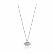 14k gold Mystic Gold, Full Diamond Eye Necklace