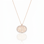Load image into Gallery viewer, 14k gold diamond Shema Israel necklace