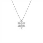 14k gold Honeycomb Star of david Necklace