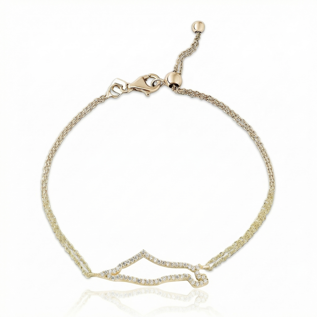 Hollo map of Israel bracelet