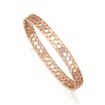 Load image into Gallery viewer, 14k gold Honeycomb bangle
