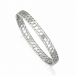 Load image into Gallery viewer, 14k gold Honeycomb bangle