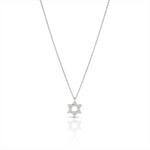 Load image into Gallery viewer, 14k gold plain braided star of david necklace